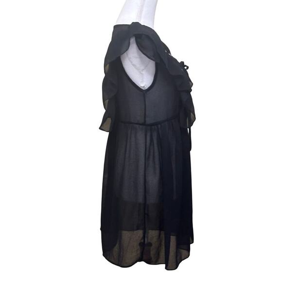 Sheer babydoll dress, small, Thailand, romantic, dark fairycore, ethereal - Picture 2 of 5